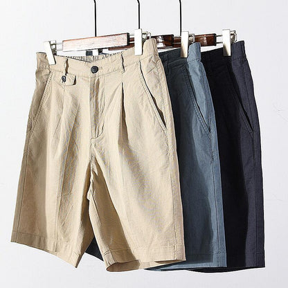 Drawstring Elastic Waist Casual Shorts
