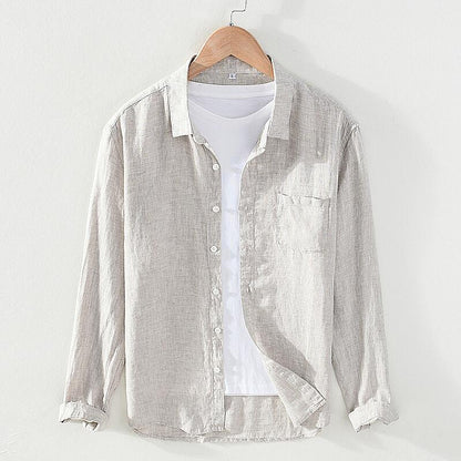 Pure Linen Long Sleeve Casual Shirt